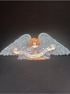 Vintage Abbey Press " Guardian Angel on Duty" Wall Hanging Plaque Art